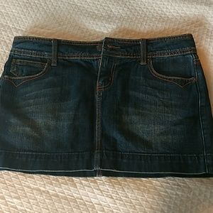SO mini jean skirt